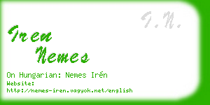 iren nemes business card